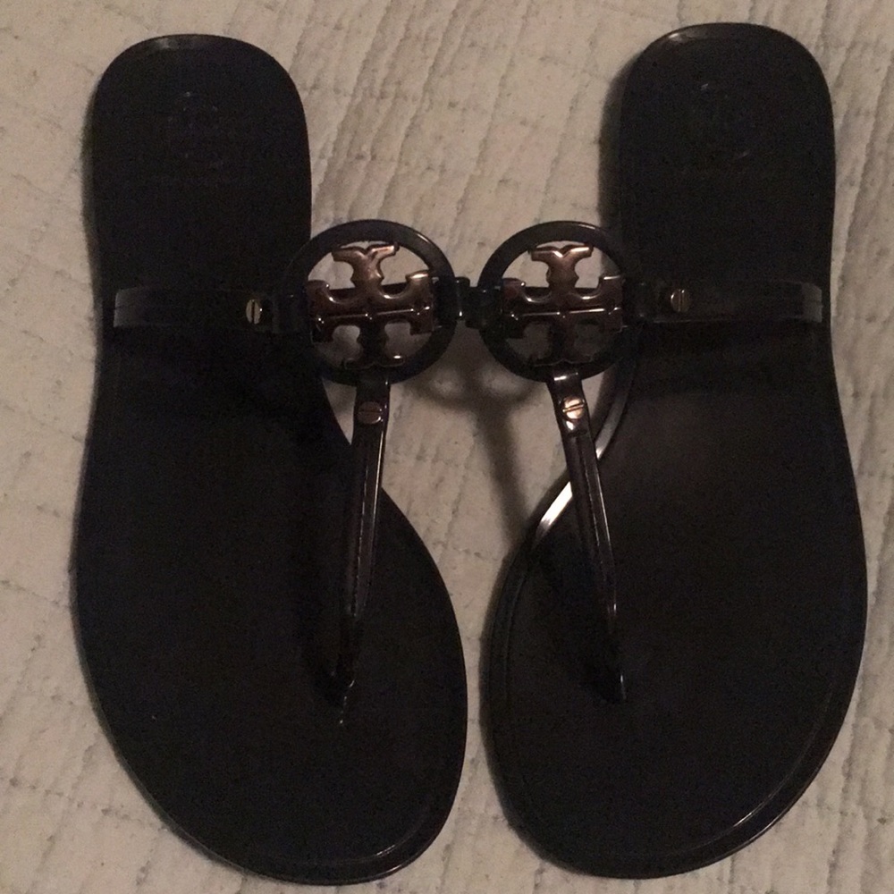 Tory Burch Navy Miller Jelly Sandals